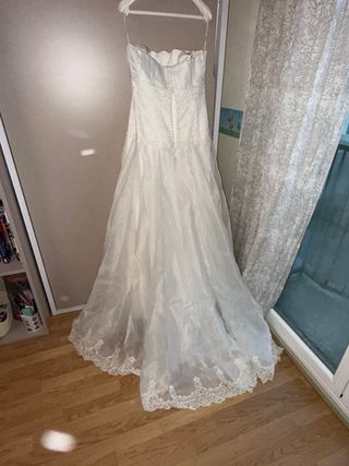 Vestido de Novia Talla 44 Organza