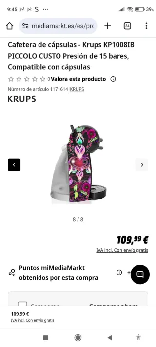 Cafetera Dolce Gusto Ed. Limitada