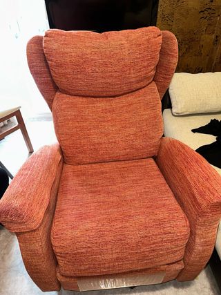 Poltrona Relax Reclinabile in Tessuto Arancione/Rosso