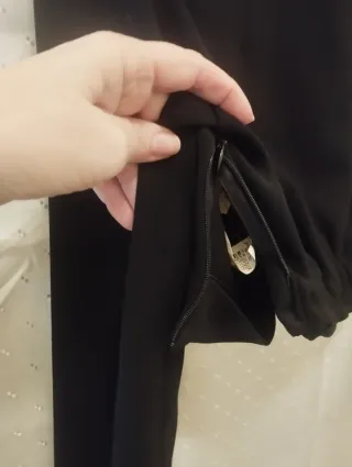 Blusa Zara Crop Negra Talla S