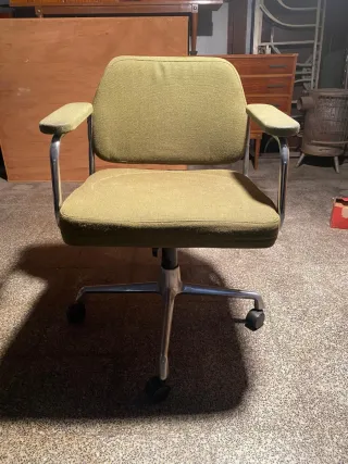 Sillón Vintage Oficina Tela Metal