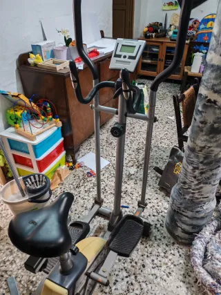 Elíptica gris y amarilla