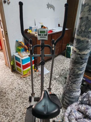 Elíptica gris y amarilla