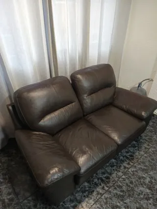 Sofá de piel 2 plazas Conforama M-Richard