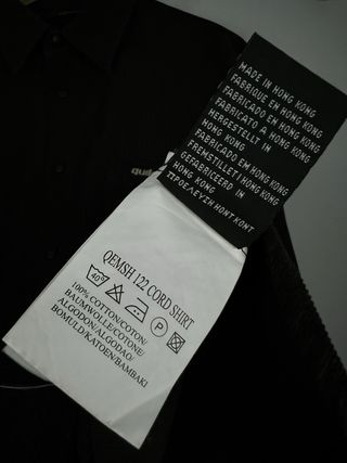 Camisa Quiksilver Negra Corduroy Logo Bordado