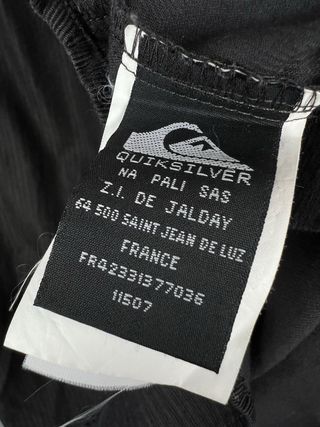 Camisa Quiksilver Negra Corduroy Logo Bordado