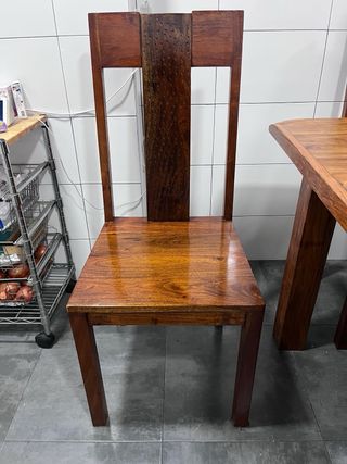 Mesa comedor 179x89cm + 6 sillas madera