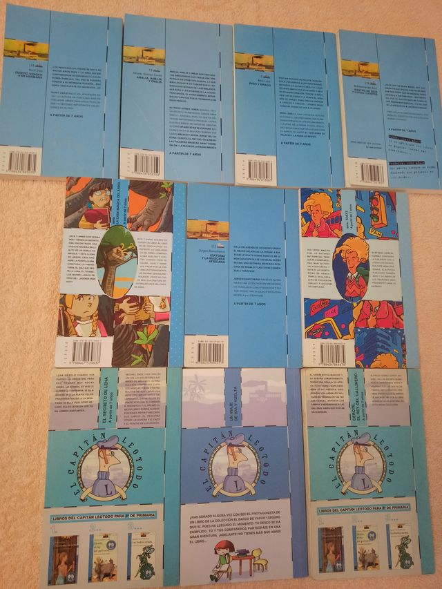 LOTE (I) DE 10 LIBROS EL BARCO DE VAPOR (azules)