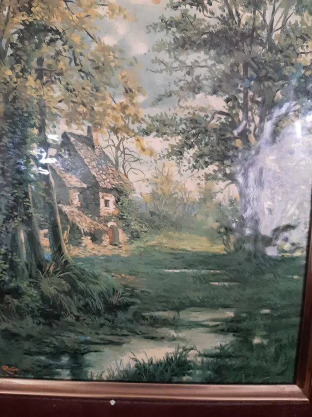 2 Cuadros Vicente Roso Esmaltados Paisajes