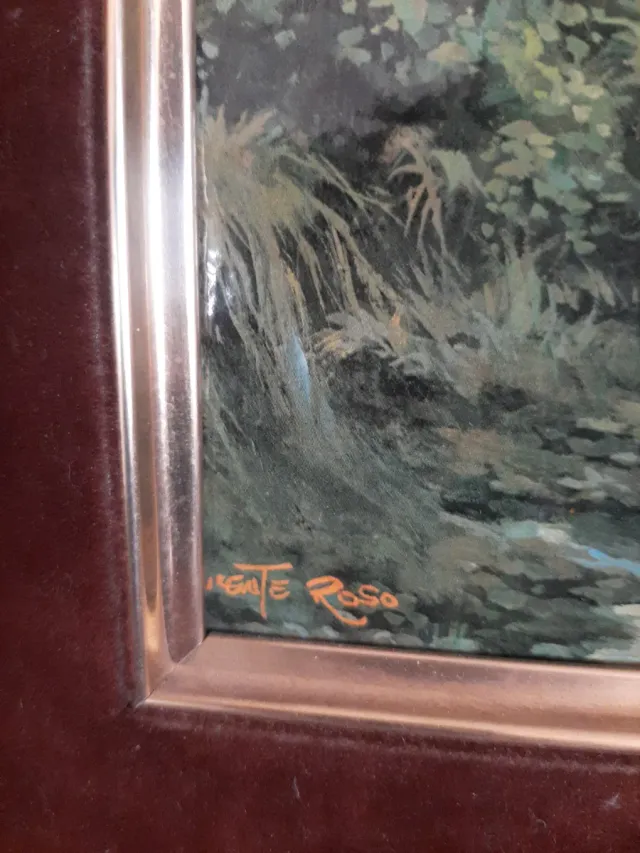 2 Cuadros Vicente Roso Esmaltados Paisajes