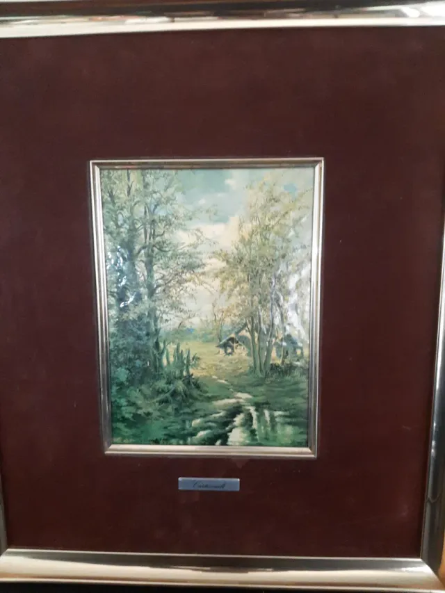 2 Cuadros Vicente Roso Esmaltados Paisajes