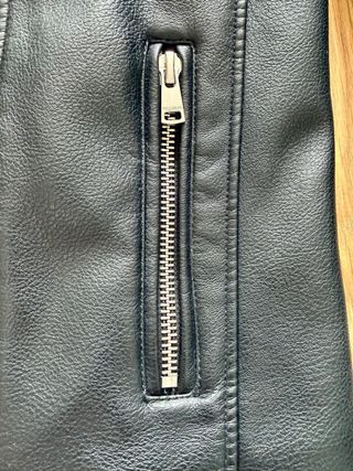 Chaqueta Cuero Negra Pull&Bear Hombre