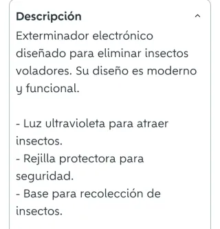 Exterminador Electrónico Insectos Voladores