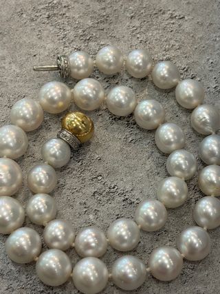 Collar de Perlas Australianas con oro y diamantes
