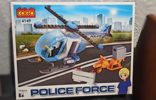 Pack Cogo Helicóptero Policía y Barco Pirata