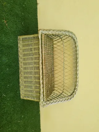 Banco Baúl Mimbre y Madera 90 Ach x 63 alt x 42 f