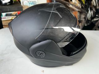Casco de moto negro Talla S