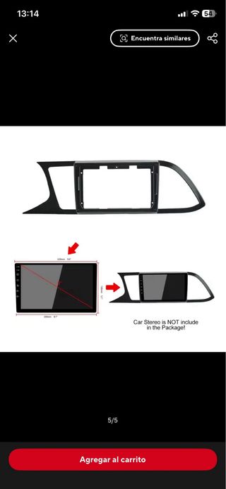 Pantalla 9”+ Marco Seat Leon 2012-2020