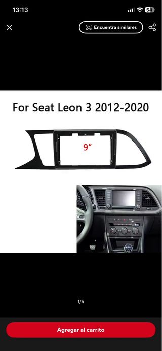 Pantalla 9”+ Marco Seat Leon 2012-2020