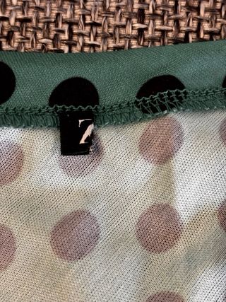 Blusa Zara Pois Verde e Nero