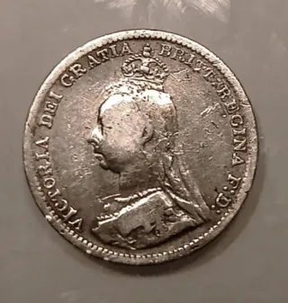 Moneda antigua de plata Inglesa