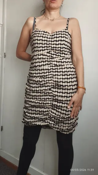 Vestido fruncido Boutique italiana Talla L