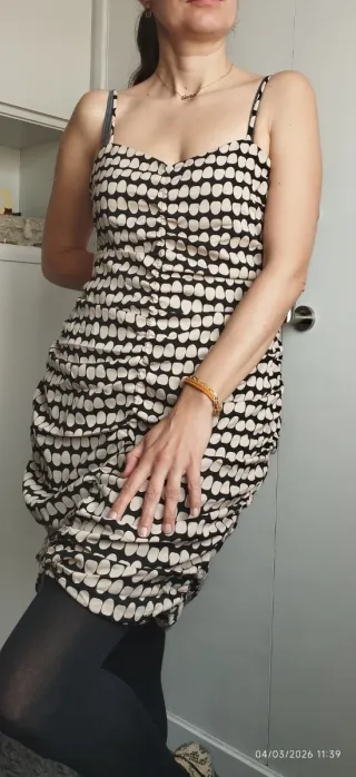 Vestido fruncido Boutique italiana Talla L