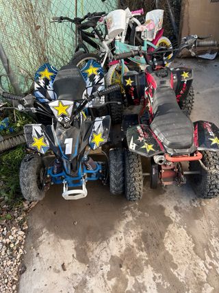 2 Quads Infantiles Negro/Rojo