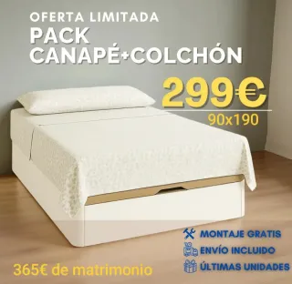 Pack Canapé + Colchón 299€