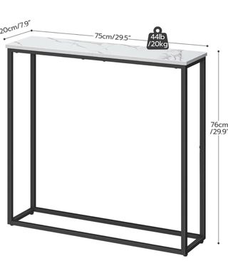 Mesa de entrada moderna madera y metal