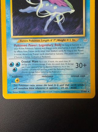 Pokémon Suicune Neo Revelation 24/64 Inglés 2001