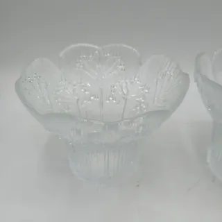 Juego 2 cuencos/portavelas cristal