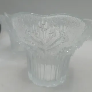 Juego 2 cuencos/portavelas cristal