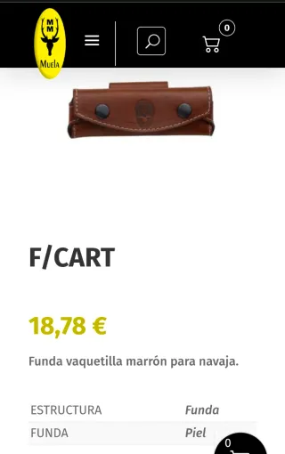 Fodero Muela per coltelli M.F/CART.