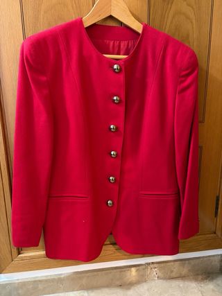 Chaqueta de vestir roja mujer