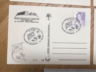 4 Cartoline Scout Montecassino 2001