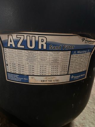 Depuradora Pentair AZUR + Bomba Piscina