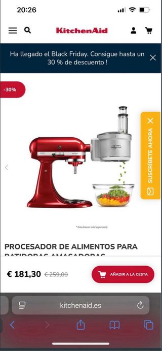 Accesorio procesador de alimentos KitchenAid