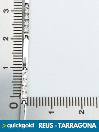 035-05-00400 PULSERA ORO BLANCO 18K SEMIRRIGIDA