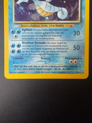 Pokémon Kingdra Neo Genesis 8/111 Holo Alemán