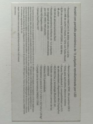 MacBook Air 13' 2015 Plata.