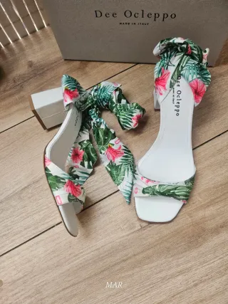 Sandalias foulard Dee Ocleppo estampado floral