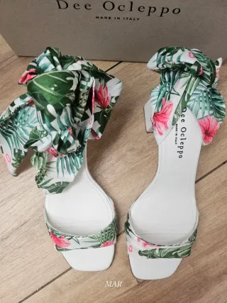 Sandalias foulard Dee Ocleppo estampado floral