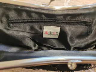 Cartera de mano fiesta vintage negra