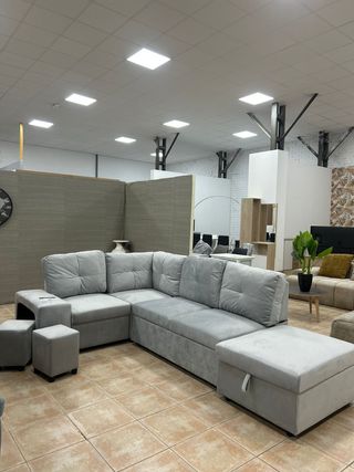Sofá cama esquinero moderno + Almacenaje