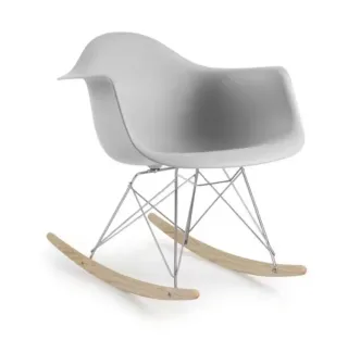 Sillón balancín blanco polipropileno tipo Eames