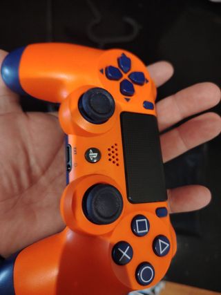 Mando PS4 Naranja y Azul