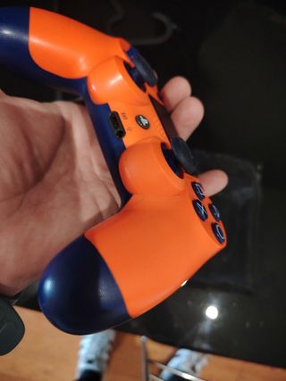 Mando PS4 Naranja y Azul
