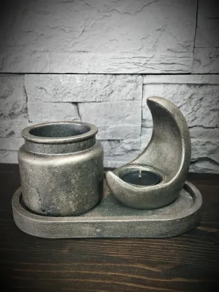 Set Tris Vaso Portacandele Vassoio casa arredo