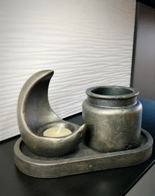 Set Tris Vaso Portacandele Vassoio casa arredo